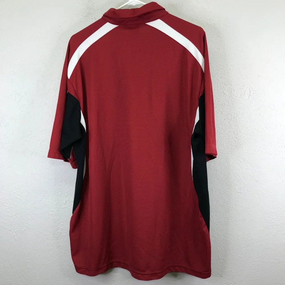 Nike Polo Oklahoma Sooners Mens XL Black Red Nike FIT DRY Team Sideline OU